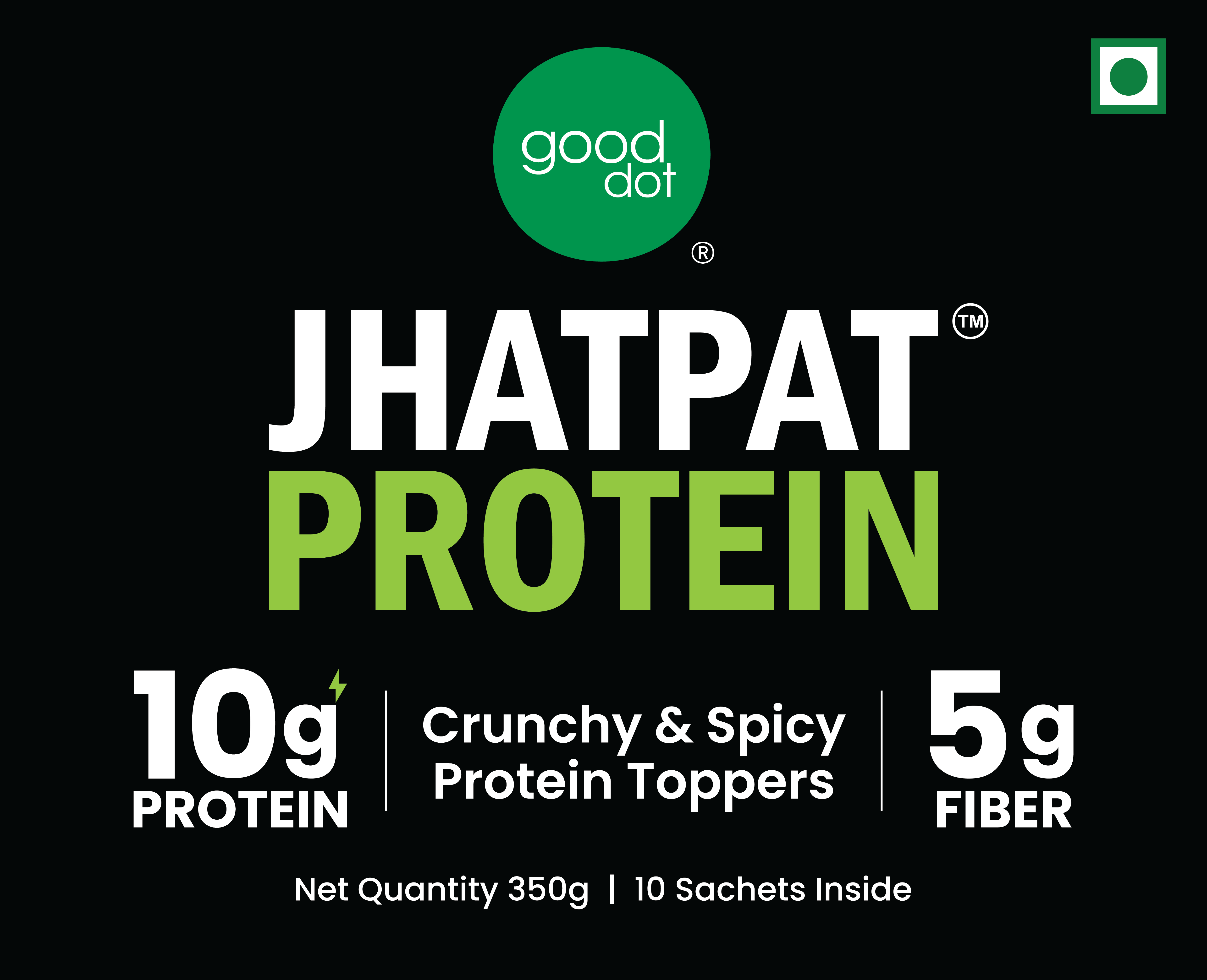Jhatpat Protein — Crunchy & Spicy Protein Toppers (Pack of 10)
