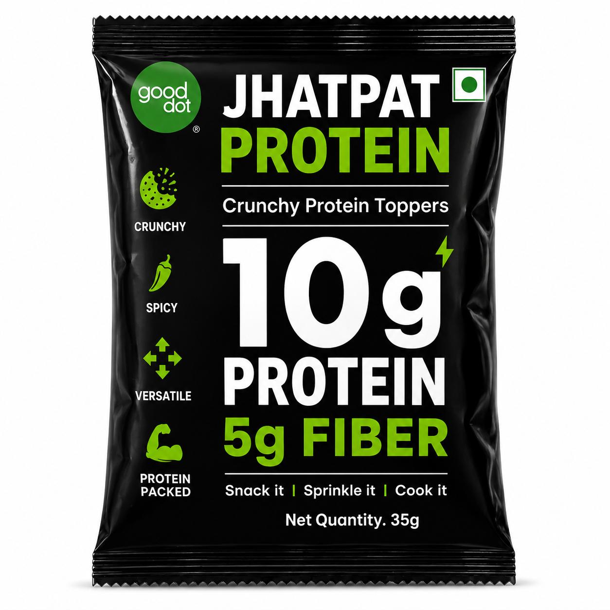 Jhatpat Protein — Crunchy & Spicy Protein Toppers (Pack of 10)