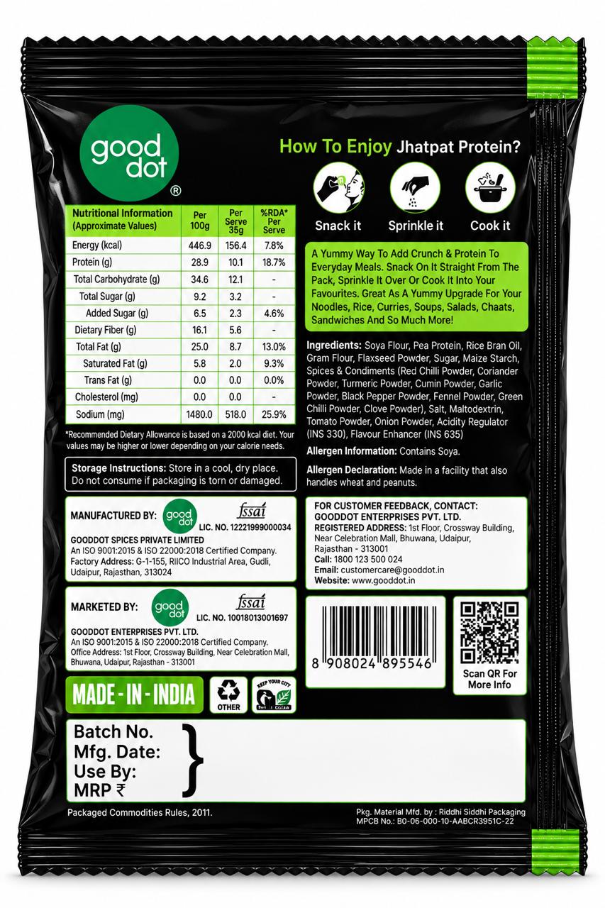 Jhatpat Protein — Crunchy & Spicy Protein Toppers (Pack of 10)
