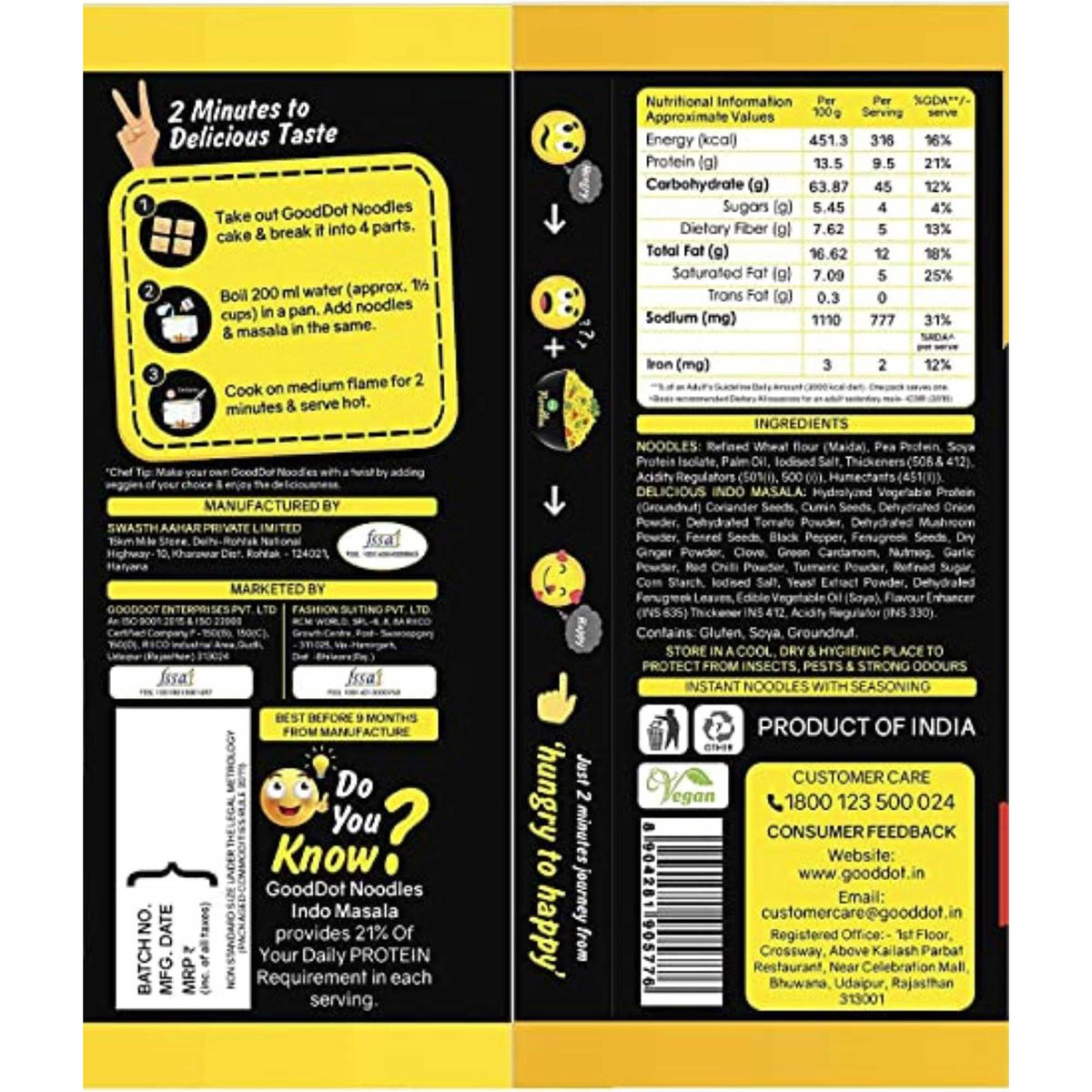Plant-Based Protein Noodles (Pack of 6) Online | GoodDot – gooddot